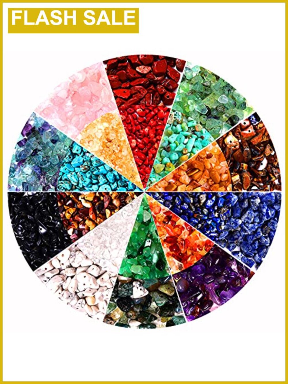 1000PCS Crystal Stone Beads for Jewelry Making, Natural Chip 5-8mm Irregular